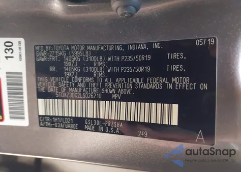 2020 Toyota Sienna Se Premium from USA, damaged, VIN 5TDXZ3DC2LS026210